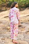 Shop_Dash And Dot_Multi Color Cotton Collared Floral Print Organic Set _at_Aza_Fashions