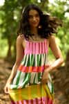 Buy_Dash And Dot_Multi Color Cotton Multicolor Tiered Dress _Online_at_Aza_Fashions