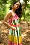 Shop_Dash And Dot_Multi Color Cotton Multicolor Tiered Dress _Online_at_Aza_Fashions