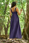 Shop_Dash And Dot_Navy Nylon Sweetheart Neck A-line Fit-and-flare Maxi Dress _at_Aza_Fashions