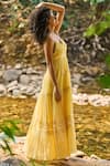 Buy_Dash And Dot_Yellow Polyester, Nylon, Rayon Lace Sweetheart Neck Lemon Tiered Maxi Dress _Online_at_Aza_Fashions