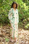 Dash And Dot Multi Color Viscose Collared Foliage Print Shirt And Pant Set at Aza Fashions Dash And Dot_Multi Color Viscose Collared Foliage Print Shirt And Pant Set _at_Aza_Fashions