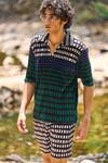 Shop_Dash And Dot_Multi Color Polyester Geometric Printed Pleated Shorts Set _Online_at_Aza_Fashions