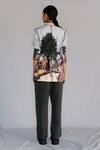 Shop_Anurag Gupta_Gray Crepe Neolithic Coat Set _at_Aza_Fashions