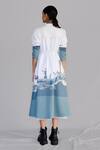 Shop_Anurag Gupta_White Crepe Round Neck Designer Long Dress _at_Aza_Fashions