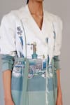 Anurag Gupta_White Crepe, Bamboo Designer Industry Coat Set _at_Aza_Fashions