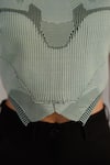 Buy_Anurag Gupta_Blue Silk Crew Neck Knitted Panel Top And Pant Set _Online_at_Aza_Fashions