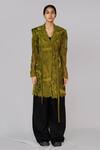 Buy_Anurag Gupta_Yellow Lace Map Embroidery Coat _at_Aza_Fashions