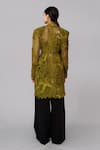 Shop_Anurag Gupta_Yellow Lace Map Embroidery Coat _at_Aza_Fashions