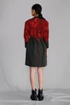 Shop_Anurag Gupta_Red Crepe Lace Collared Map Embroidery Coat Dress _at_Aza_Fashions