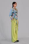 Buy_Anurag Gupta_Multi Color Crepe, Brocade Street Printed Coat Set _Online_at_Aza_Fashions