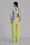 Shop_Anurag Gupta_Multi Color Crepe, Brocade Street Printed Coat Set _at_Aza_Fashions