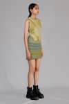 Anurag Gupta_Multi Color Silk Lime Knitted Skirt _Online_at_Aza_Fashions