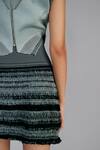 Anurag Gupta_Gray Silk, Knit Crew Neck Grey Top _Online_at_Aza_Fashions