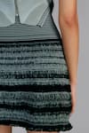 Buy_Anurag Gupta_Gray Silk Lime Knitted Skirt _Online_at_Aza_Fashions