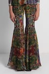 Forty Four_Multi Color Crepe, Cotton, Lycra Embroidery V-neck Designer Jacket Set _at_Aza_Fashions