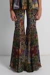 Forty Four_Multi Color Crepe Embroidery Square Neck Hand Tunic Sharara Set _at_Aza_Fashions