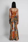 Shop_Forty Four_Multi Color Crepe Embroidery Square Neck Hand Tunic Sharara Set _at_Aza_Fashions