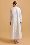Shop_Gulabo By Abu Sandeep_Off White Cotton Sequins, Mirrors Round Neck, Designer Jacket And Kurta Set _at_Aza_Fashions