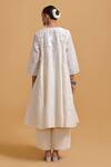 Shop_Gulabo By Abu Sandeep_Off White Cotton Embroidery Designer Dupatta _at_Aza_Fashions