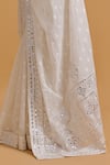 Gulabo By Abu Sandeep_Off White Cotton Embroidery, Mirrors Designer Saree _Online_at_Aza_Fashions