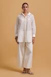 Gulabo By Abu Sandeep_Off White Cotton Designer Pant _Online_at_Aza_Fashions