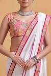 Shop_Gulabo By Abu Sandeep_Multi Color Chanderi Embroidery Scoop Neck Designer Blouse 