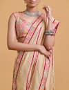 Buy_Gulabo By Abu Sandeep_Beige Chanderi Embroidery Pre-draped Dhoti Saree 