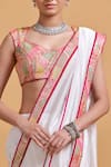 Shop_Gulabo By Abu Sandeep_Off White Chanderi Pre-draped Dhoti Saree _Online_at_Aza_Fashions
