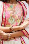 Shop_Gulabo By Abu Sandeep_Off White Chanderi Embroidery Round Neck Designer Kurta Pant Set 