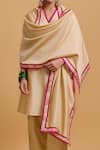 Gulabo By Abu Sandeep_Beige Chanderi Embroidery Dupatta _Online_at_Aza_Fashions