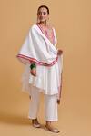 Gulabo By Abu Sandeep_Off White Chanderi Embroidery Designer Dupatta _Online_at_Aza_Fashions