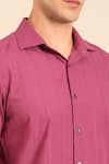 Mayank Modi - Men_Purple Cotton Light Malai Shirt _Online_at_Aza_Fashions