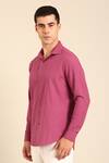 Buy_Mayank Modi - Men_Purple Cotton Light Malai Shirt _Online_at_Aza_Fashions