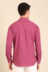 Shop_Mayank Modi - Men_Purple Cotton Light Malai Shirt _at_Aza_Fashions