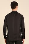 Shop_Mayank Modi - Men_Black Bemberg Embroidery Designer Silk Shirt _at_Aza_Fashions