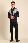 Buy_Mayank Modi - Men_Blue Cotton Malai Shirt _at_Aza_Fashions