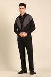Buy_Mayank Modi - Men_Black Cotton Charcoal Malai Shirt _at_Aza_Fashions