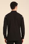 Shop_Mayank Modi - Men_Black Cotton Charcoal Malai Shirt _at_Aza_Fashions