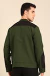 Shop_Mayank Modi - Men_Green Cotton Malai Bomber Jacket _at_Aza_Fashions