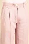 Buy_Mayank Modi - Men_Mauve Silk, Linen Trouser _Online_at_Aza_Fashions