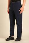 Mayank Modi - Men_Blue Cotton Designer Malai Trouser _Online_at_Aza_Fashions