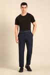 Buy_Mayank Modi - Men_Blue Cotton Designer Malai Trouser _at_Aza_Fashions