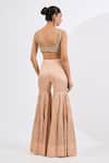 Buy_Neha Khullar_Blush Chanderi, Chinon, Chiffon Mirrors, Pearls, Hand Embroidered Gharara Set _Online_at_Aza_Fashions