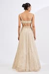 Shop_Neha Khullar_Ivory Chinon, Organza, Chiffon Embroidery, Pearls, Mosaic Print Lehenga Set _at_Aza_Fashions