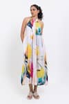 Buy_Pop Sugar_Pink Vegan Silk Halter Neck Multi Colour Maxi Dress _at_Aza_Fashions