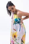 Pop Sugar_Pink Vegan Silk Halter Neck Multi Colour Maxi Dress _Online_at_Aza_Fashions