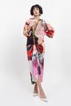 Buy_Pop Sugar_Pink Vegan Silk Multi Colour Skirt _at_Aza_Fashions
