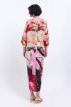 Shop_Pop Sugar_Pink Vegan Silk Multi Colour Skirt _at_Aza_Fashions