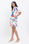 Shop_Pop Sugar_Multi Color Cotton Collared Designer Short Dress _at_Aza_Fashions